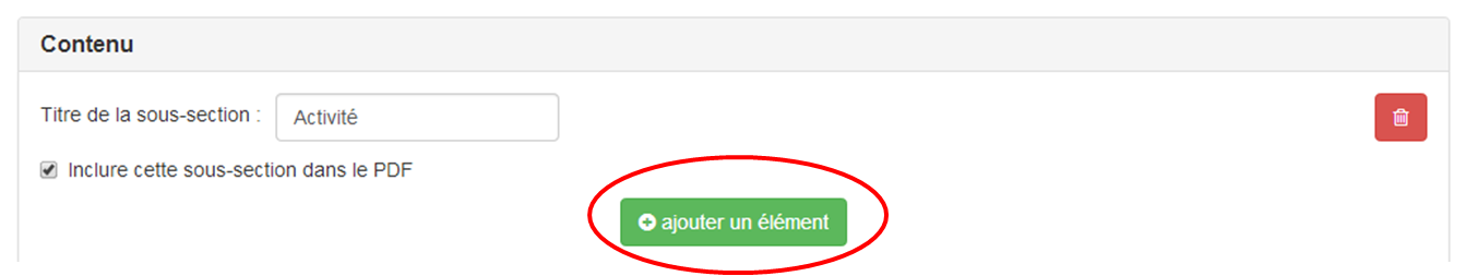 Insérer un composant (block de texte, graphique, tableau)